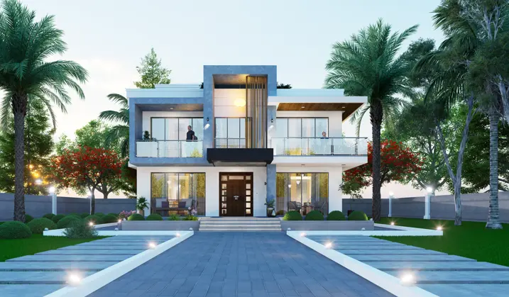 Modern Duplex Residence exterior, Dhaka